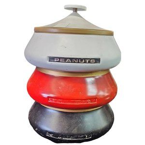 Vintage MCM Stacked Peanut Dish Holder Barware (A5017)